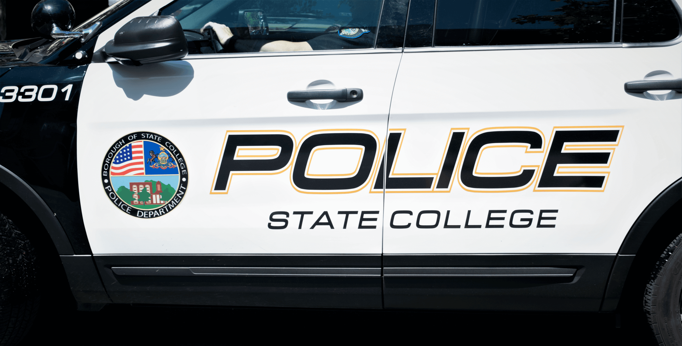 Image of police car with words